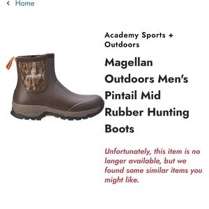 Magellan Outdoors Men's Pintail Mid Rubber Hunting Boots size 11